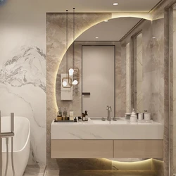 Rock-slab bathroom cabinet Japanese-style integrated basin washing hands and face pool combi