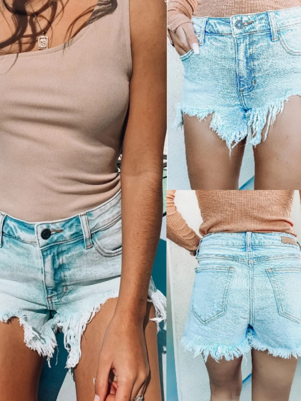 

Sexy Straight Leg Denim Shorts High Waist Blue Jeans Summer Collection Fashionable Casual Women's Shorts High Waist Shorts