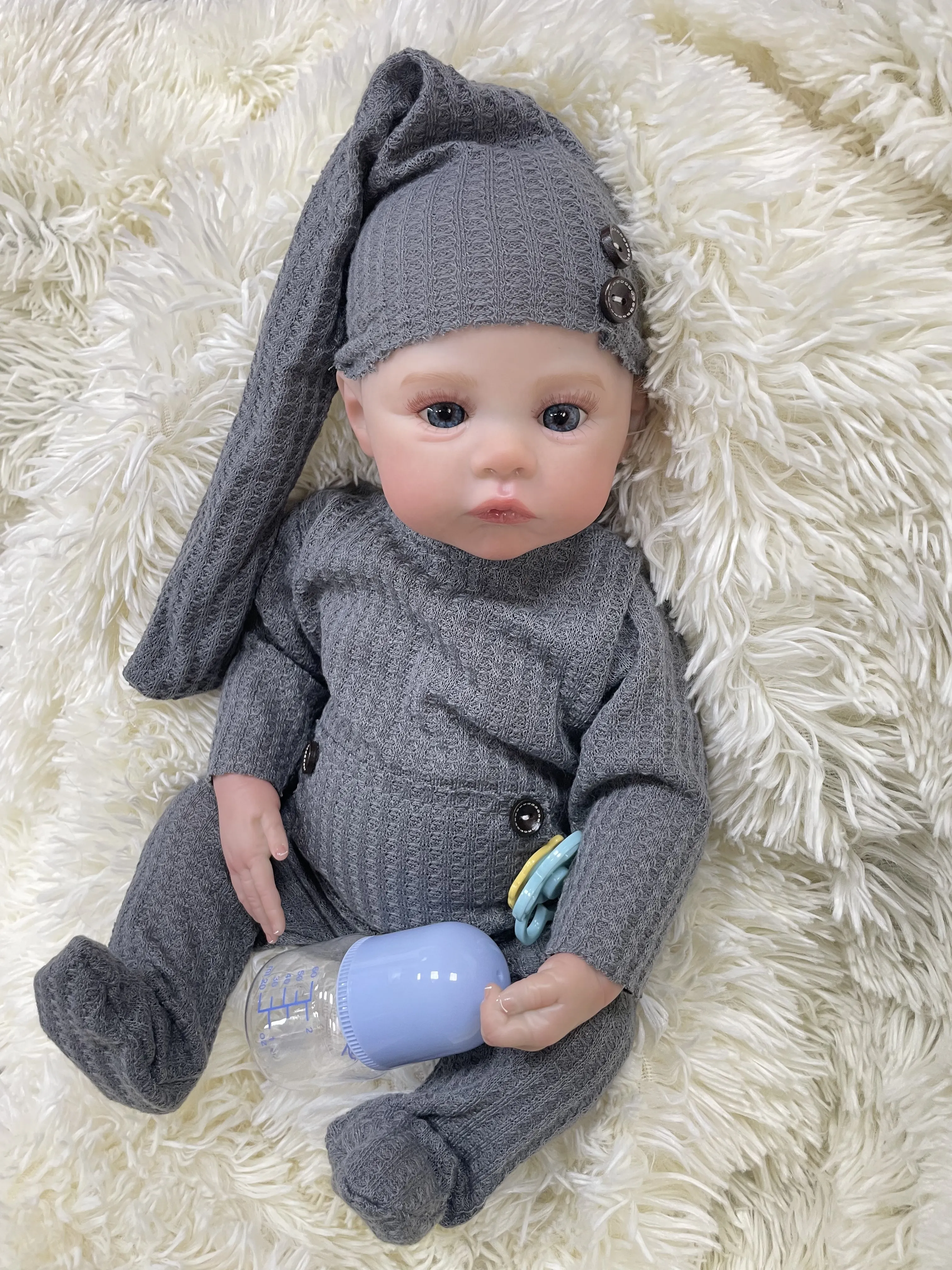 Cokela Cute Soft Babies Dolls Reborn Factory Super Cheap Mini 19 pollici Avanzata Pelle Verniciata Bambola Cute Baby Full Body Silicone