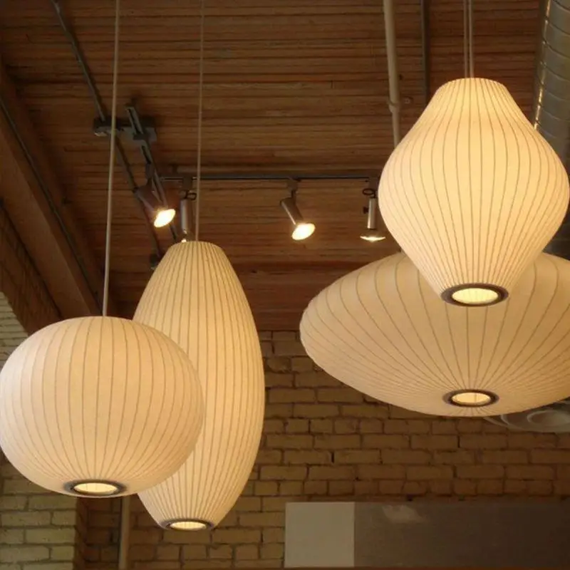 نسيج الحرير قلادة LED مصباح الدنمارك مصمم الحد الأدنى معلقة ضوء لغرفة المعيشة فندق مطعم الشمال ديكور المنزل