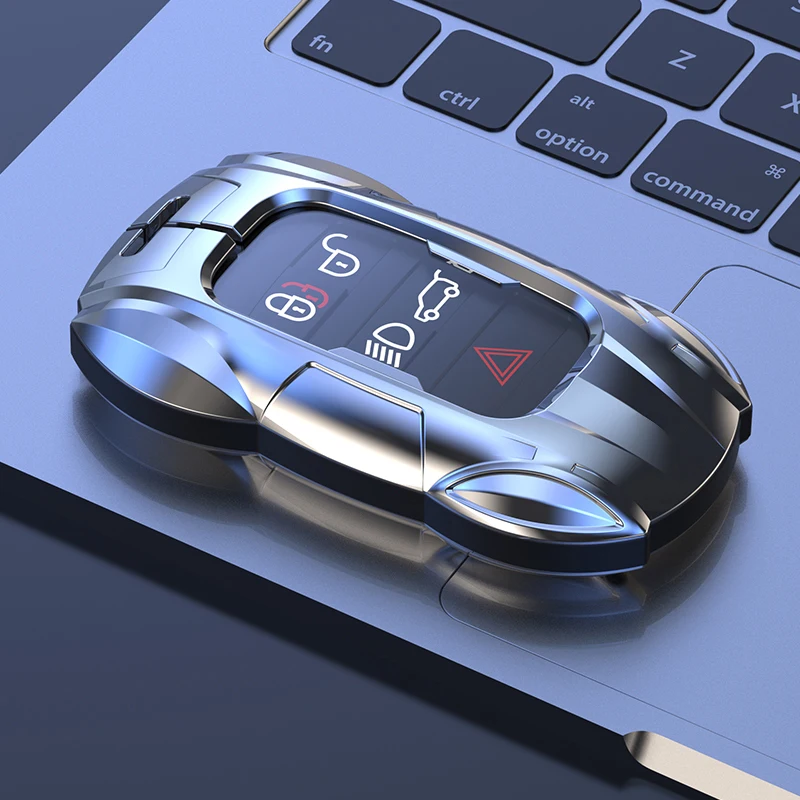 Zinc Alloy Car Key Protective Case Cover for Applicable to Jaguar XF XJL XJ XE e-Pace Durable Key Cover Accessory