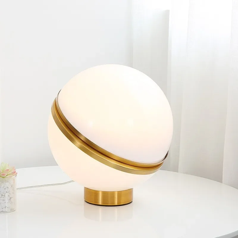 KERWIN Modern Sphere Table Lamp LED Creative Devise Bedside Desk Light for Home Living Room Bedroom Study Decor