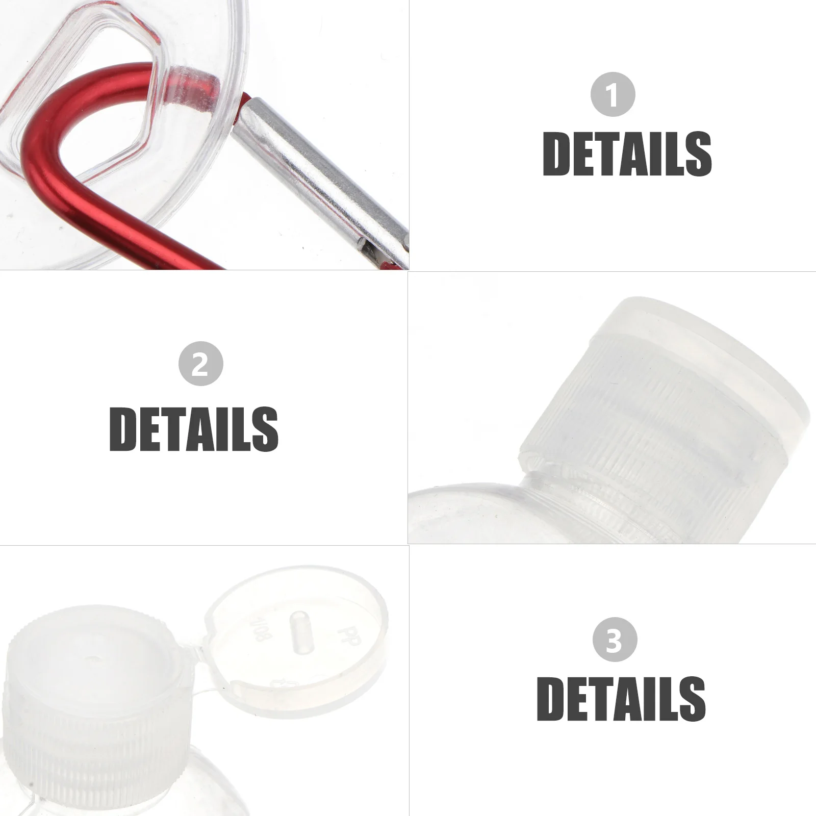 

10pcs Hook Bottles 50Ml Leak Proof Refillable Travel Set For Shampoo Lotion Sunscreen Portable Squeeze Containers Yoga Sports