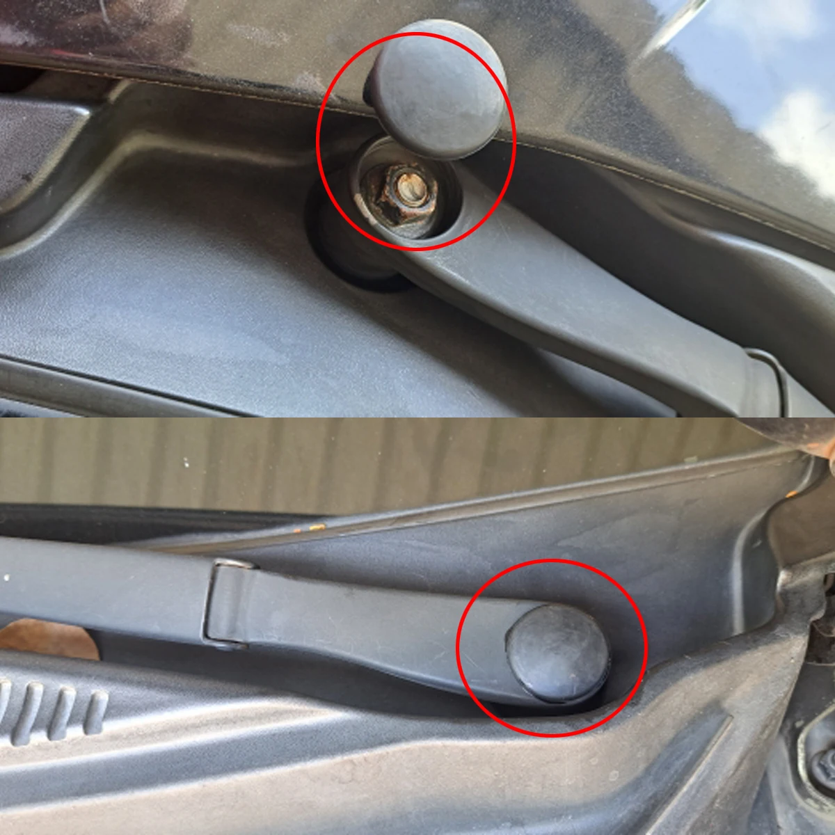 2 \ 4pc Tappo del Braccio del Parabrezza per Kia Ceed wagon 2011 Sorento Tergicristallo Anteriore Dado Copertura Bullone Anti-ruggine Protezione Auto parti di ricambio