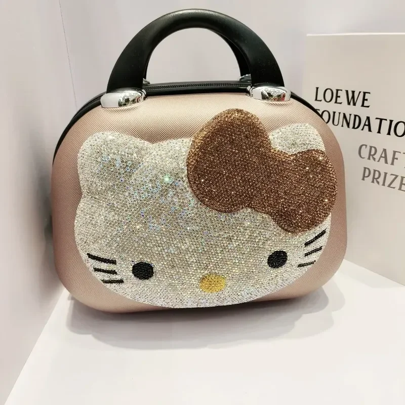 Oryginalna walizka Hello Kitty Kawaii Cartoon kosmetyczka podróżna wielofunkcyjna o dużej pojemności prosta z blokadą prezenty dla dzieci