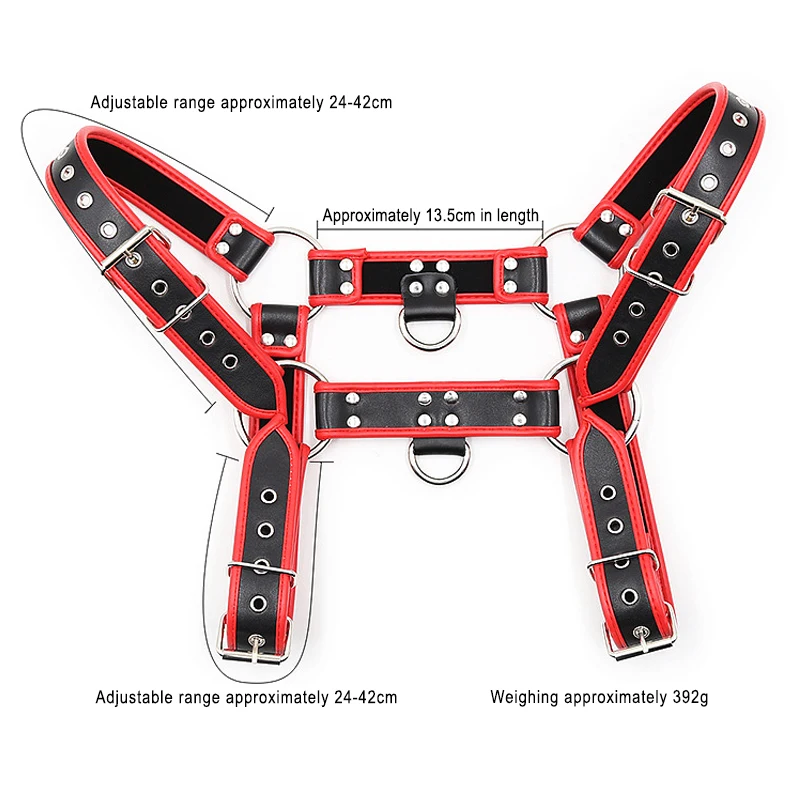 Fetish Male Lingerie Harness Men Clothing Tank Top Sexual Body Leather Chest Harness Belt Strap Punk Rave Costumes for Adult Sex