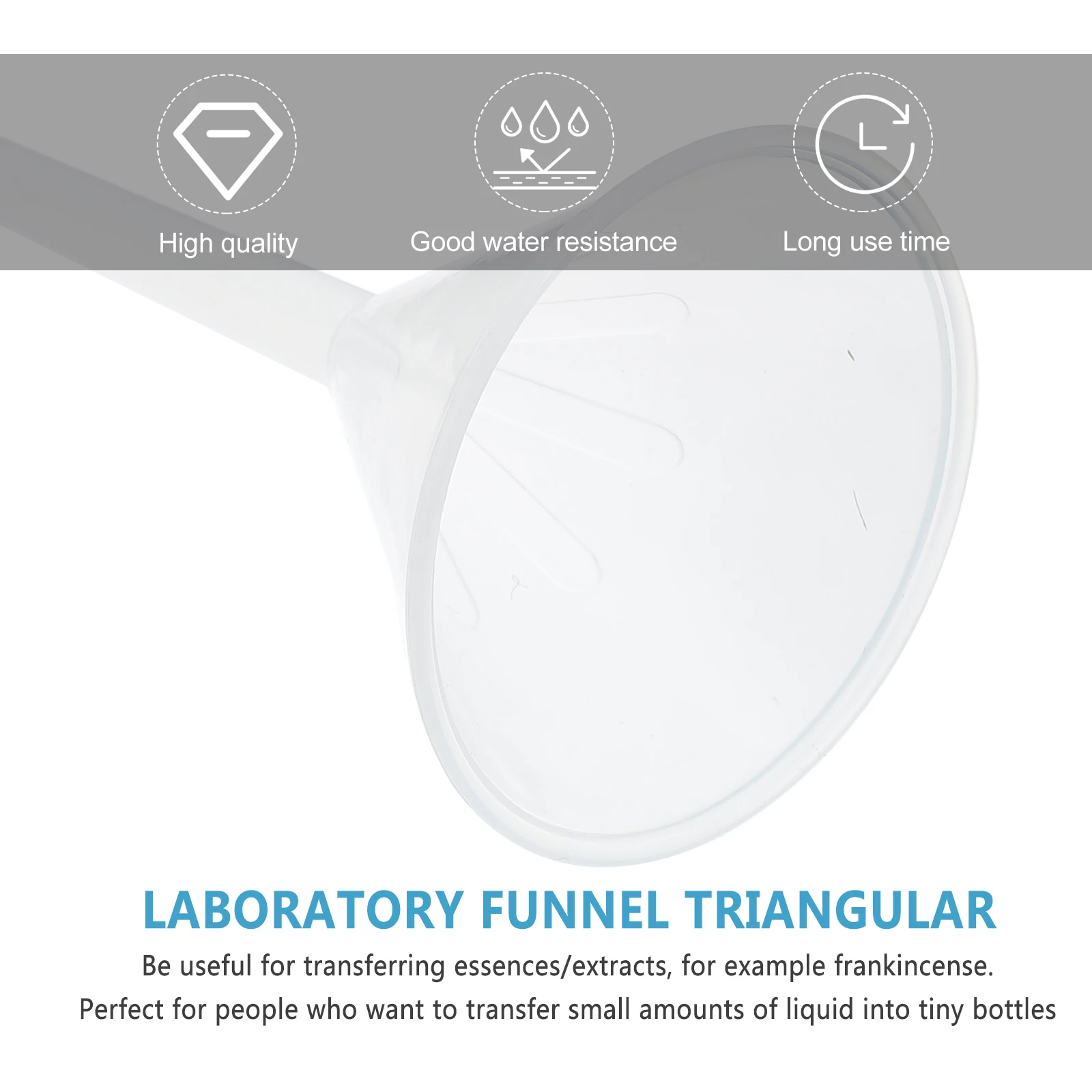 

10 Pcs Plastic Funnel Laboratory Dedicated Filter Pp Triangle Scientific Filling