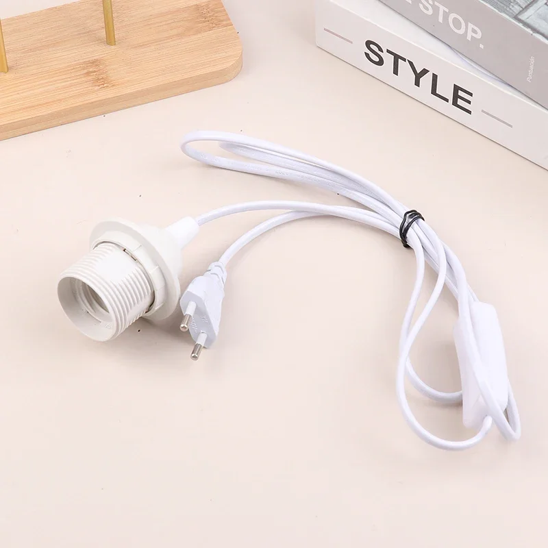 1.8M EU/US Plug E27 Full Teeth Lamp Base Holder Power Cord Hanging Pendant LED Light Fixture Socket Cord Adapters With Switch