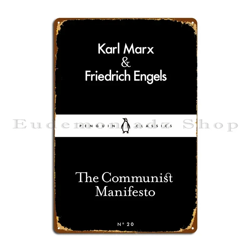 The Communist Manifesto Metal Plaque Poster Cinema Club Pub Personalized Club Tin Sign Poster