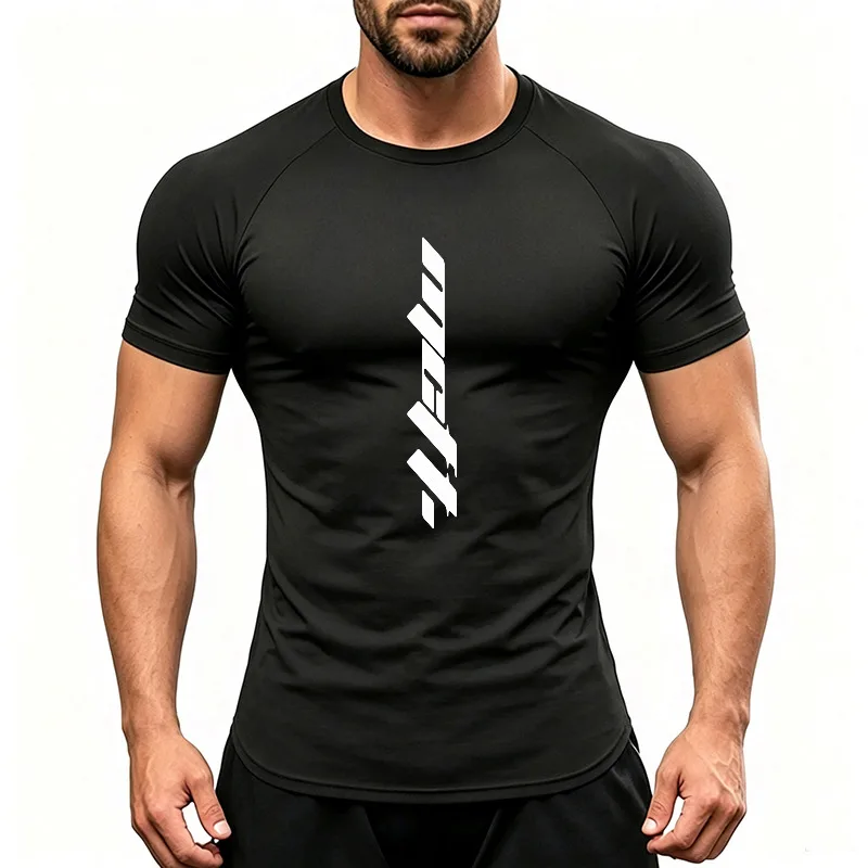Men's Short Sleeve Athletic T-Shirt Quick Dry Breathable Moisture Wicking Running T-Shirts Slim Fit Gym Workout Top