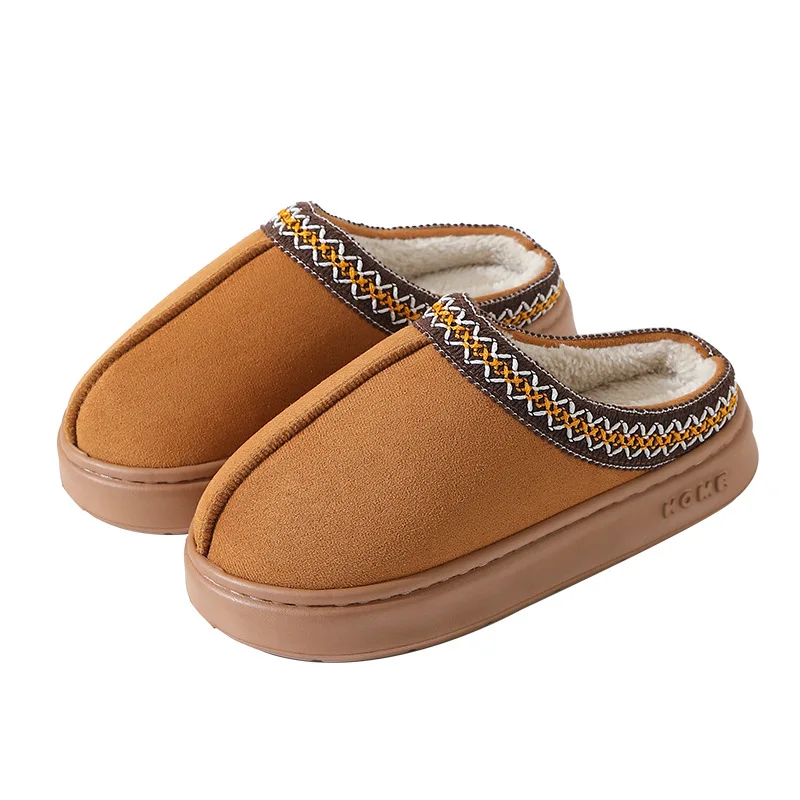 Women's Platform Plush Slippers, Warm Winter Indoor Slides, Anti-Slip Comfort_voghion.com