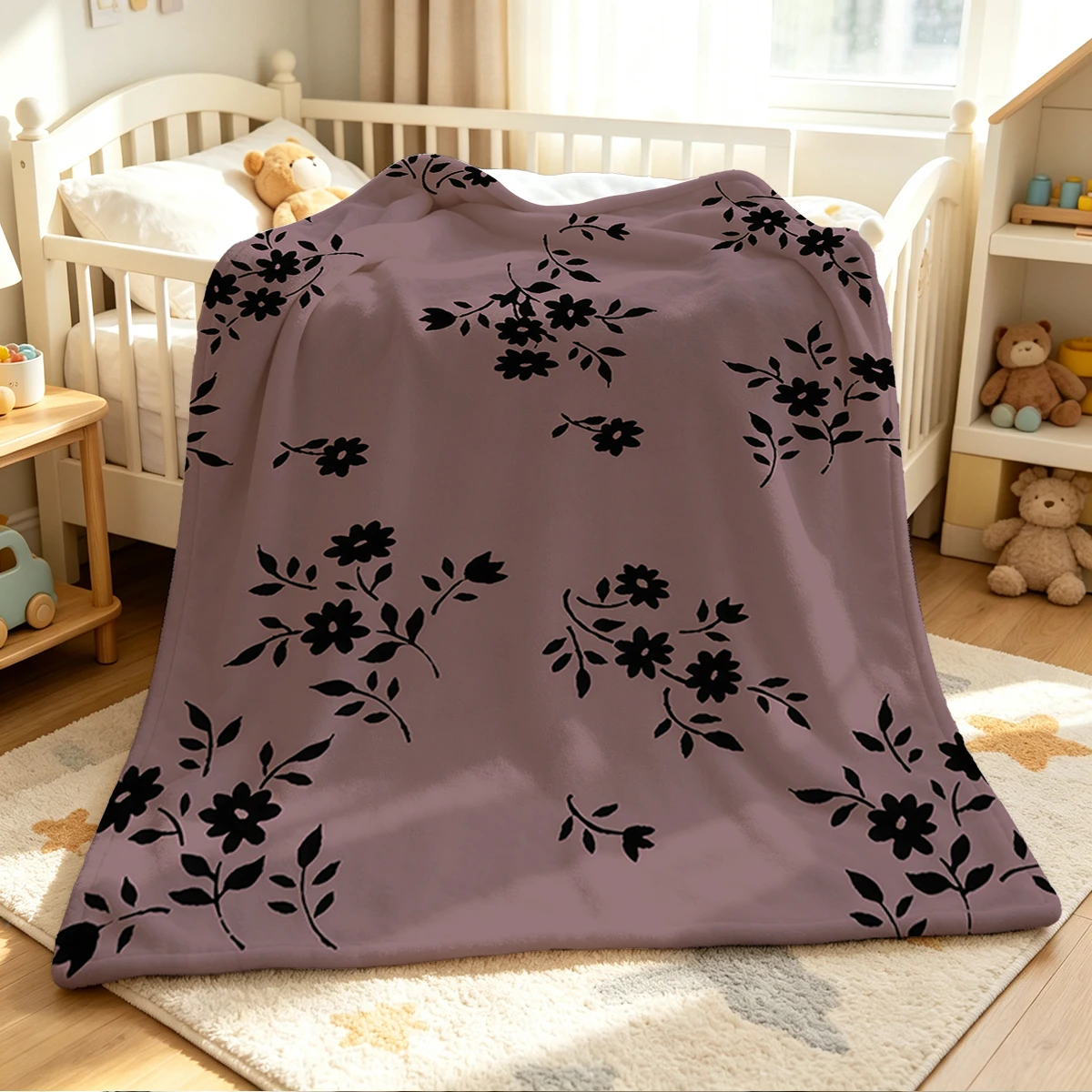 Shadow Flora Blanket Soft Cozy Throw for Sofa Bed Festive Holiday Decor Gift for Kids and Adults,Lightweight and Warm