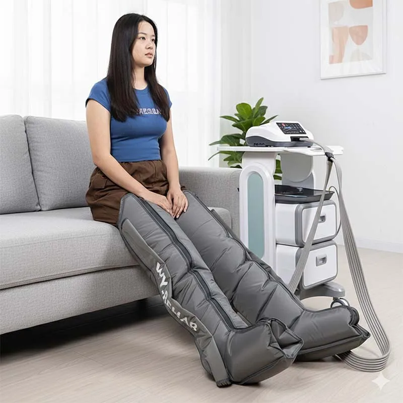 Health Care Helper Lower Limbs Lymphatic Drainage Device 6 Chamber Leg Compression Massager To Prevent Swelling And Fatigue