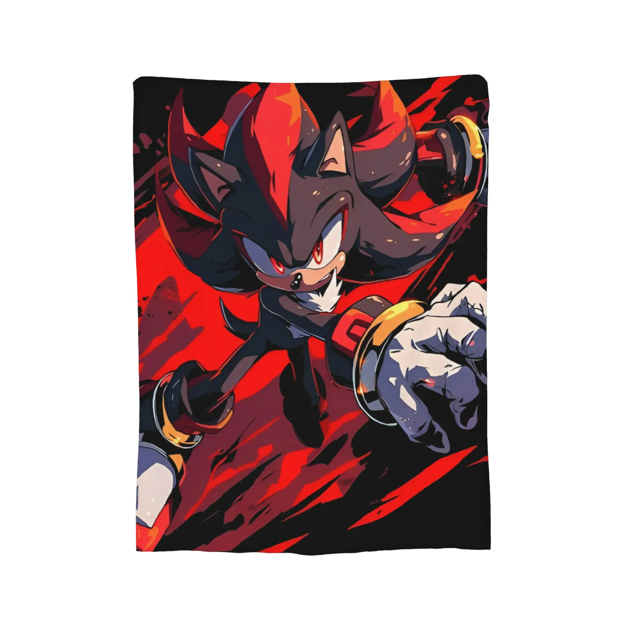 The Hedgehog Shadow Blankets Fleece Summer Air Conditioning Game Breathable Super Soft Throw Blankets for Bed Office Bedspread