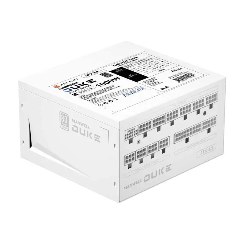 Max Elite MAXWELL DUKE 1000W 80PLUS Platinum Full Modular ATX3.1 White