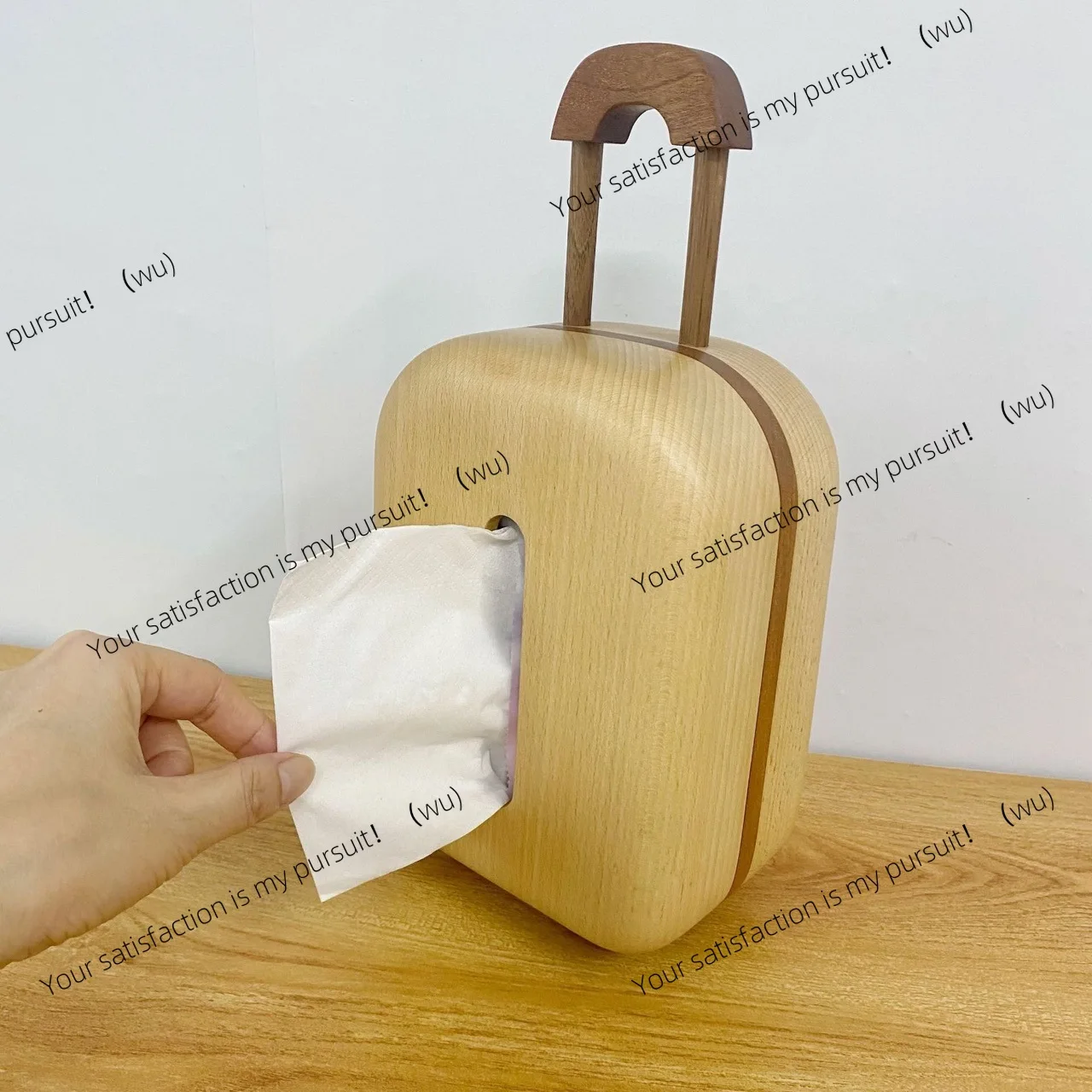 Travel duck trolley case, log tissue box, cute cartoon solid wood suitcase, cardboard box, jewelry box, souvenir gift.