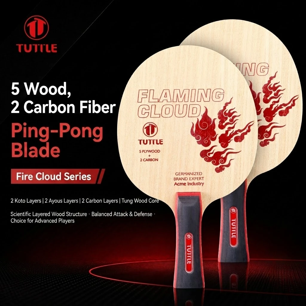 lamina-de-raquete-de-tenis-de-mesa-tuttle-lamina-de-tenis-de-mesa-huoyun-5-madeira-2-carbono-lamina-de-raquete-profissional-para-competicao-e-treinamento