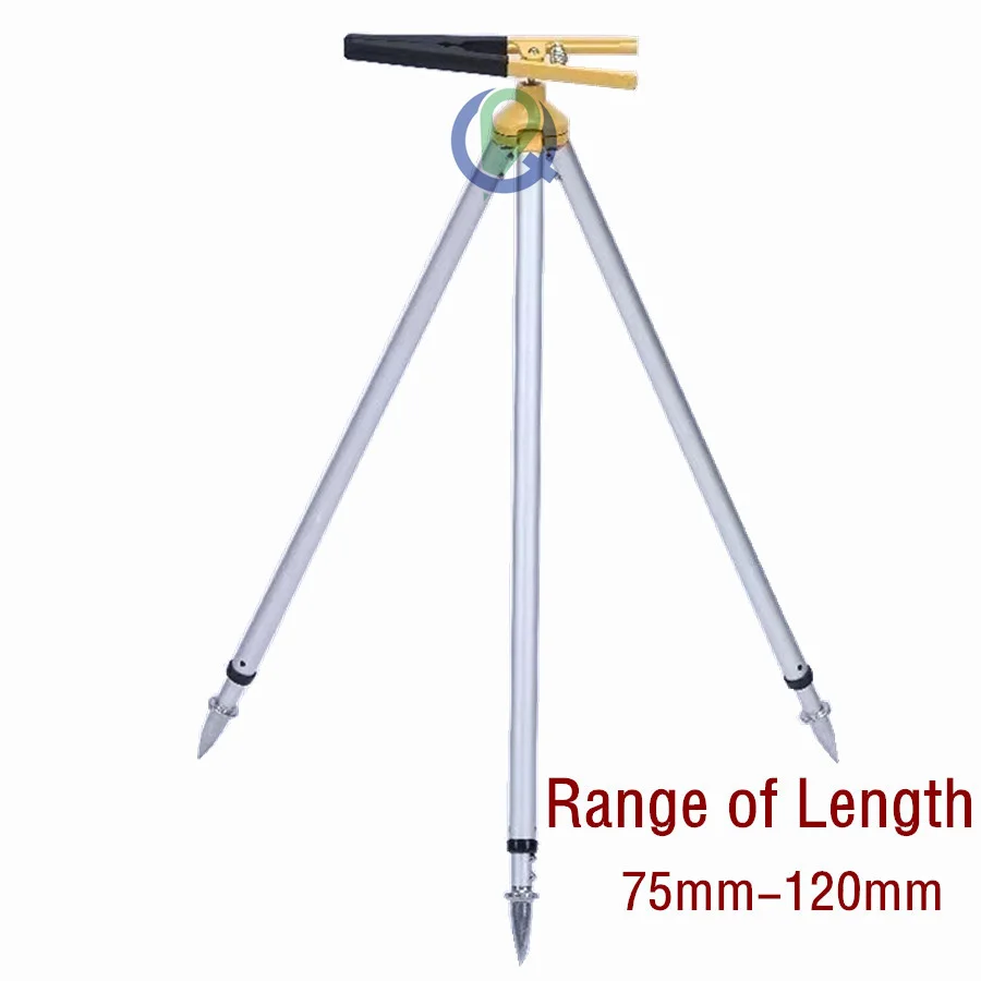 New 75mm-120mm Mini Telescopic Tripod Centering Rod Clip Scalable Mini Prism Pole Bracket Total station Tower Ruler Support