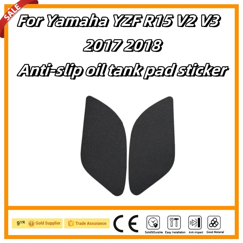 

Motorcycle tank pads protector stickers knee grip traction pad side fuel tank pad For Yamaha YZF R15 V2 V3 R 15 yzfr15 2017 2018