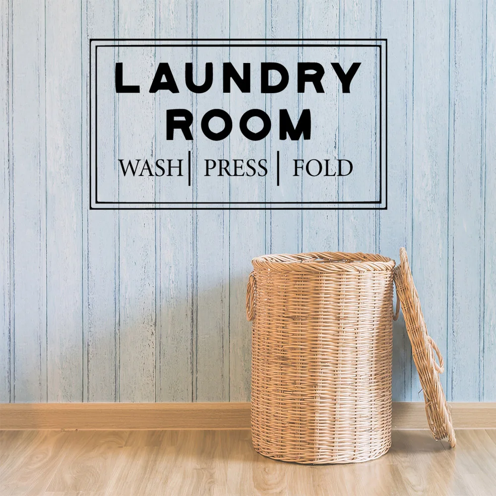 1PC Creative Do the laundry Wall Sticker Pvc Removable For Living Room Decor Wall Art Sticker Murals