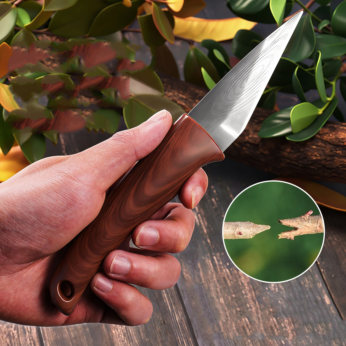 Fruit Tree Grafting Knife with Sheath Super Sharp Blade for Grafting Branches & Specialized Pruning Tool with Free Grafting Tape