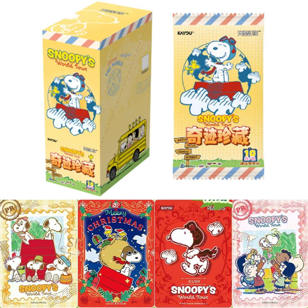 

Подарочная коробка KAYOU Peanuts Global Adventure Серия Snoopy's Miracles Коллекционная карта с тематикой дорожного бревна Идеальный ностальгический подарочный набор