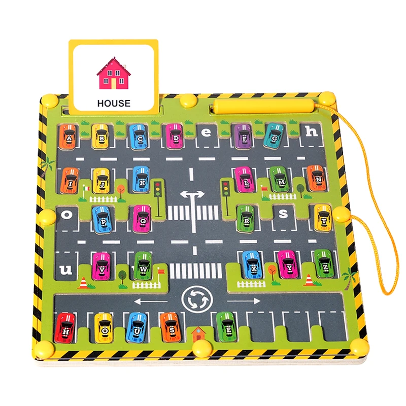 

Занимательная магнитная игра-лабиринт для детей - игра на парковке - тренировка концентрации внимания и развитие мозга