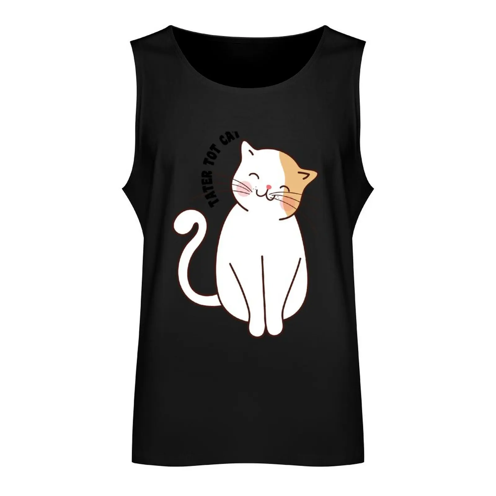 tater tot cat Tank Top gym Men's t-shirts Men's summer clothes 2024