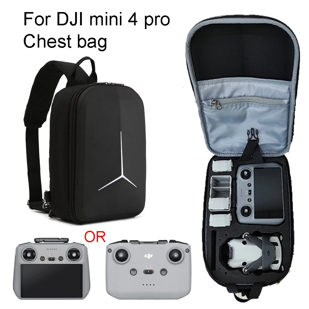 

For Dji Mini 4 Pro Chest Bag, Drone Accessories Storage Bag, Black Shoulder Chest Bag, For Dji Mini 4 Pro Case Cross-body Bag