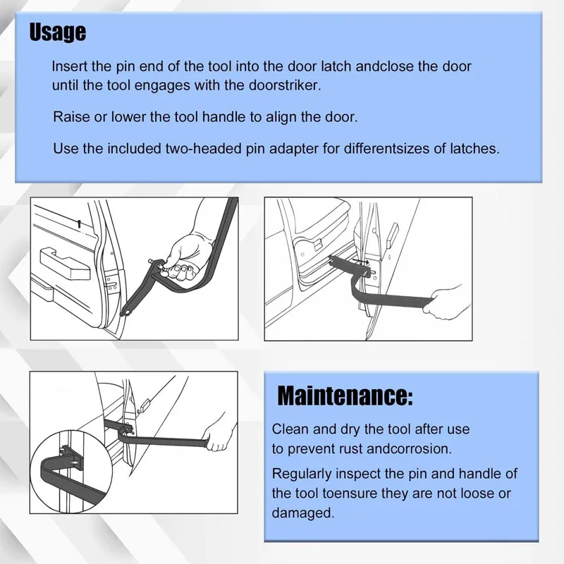 Car Door Alignment Tool #65800 , Adjusts Door Hinges on Most Cars and Light Trucks for Both Bolted and Welded Hinges