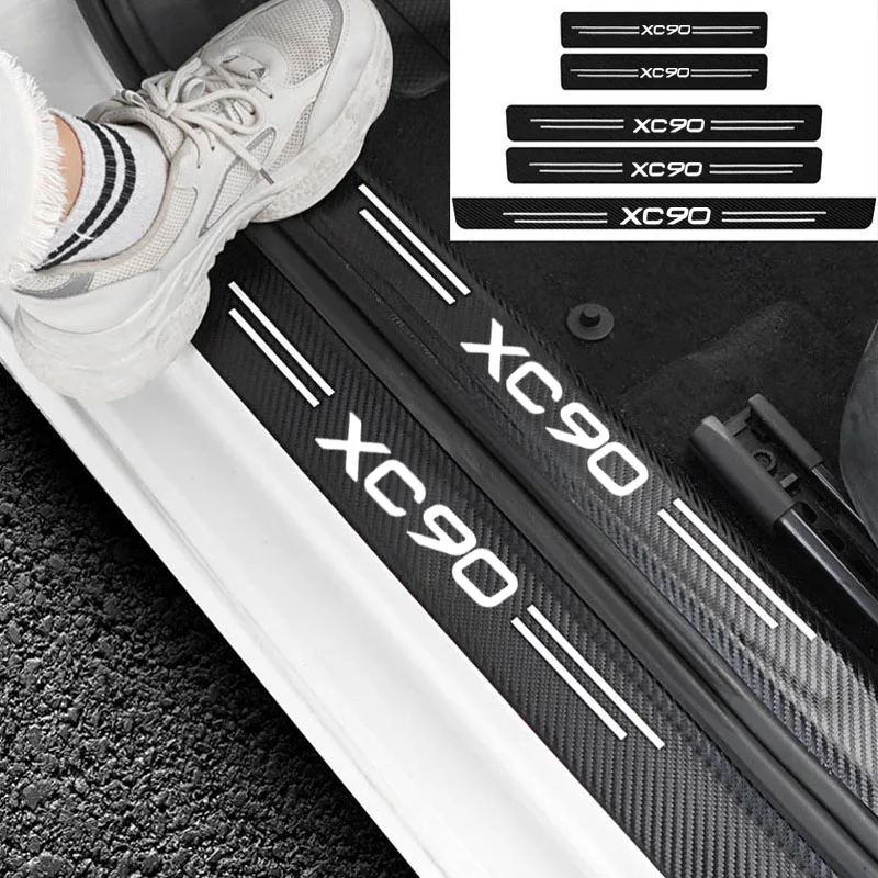 

Carbon Fiber Anti-Scratch Stickers Auto Interior Accessories doorsill Protective Sticker Tape for Volvo XC90 Car Accessories