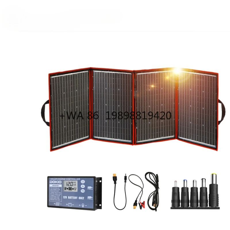 Dokio 200W 220W Foldable Portable Solar Panel Transparent Car Battery Charger Power Generation Overseas Warehouse Stock