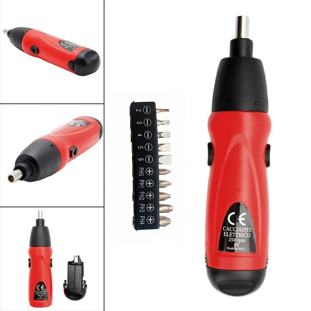 Krachtige 6V Electric Screwdriver Battery Operated Cordless Screwdriver Drill Tool Electric Screwdriver /Random Color