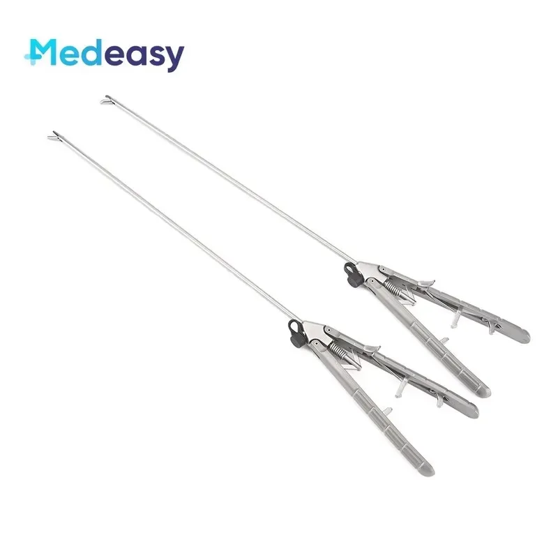 Hot Sale Medeasy Reusable 5mm V Shape Titanium Holder Forceps, Holder Driver Left Curved
