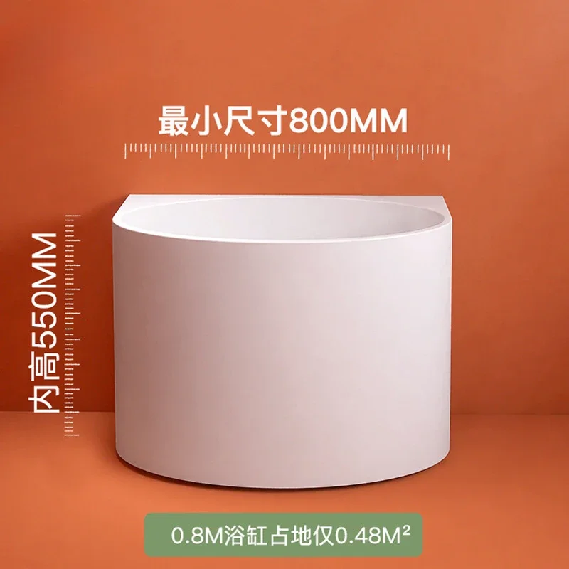 Deep soaking bathtub acrylic bathtub, small apartment seamless homestay bathtub, household mini freestanding