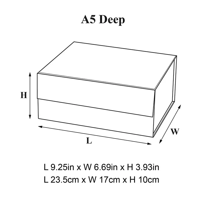 Geotobox 23,5x17x10cm |   21.9x15.9x9.5cm Populaire A5 Diep Meerdere Kleuren Luxe Stijve Kartonnen Magnetische Sluiting Deksel Geschenkdozen