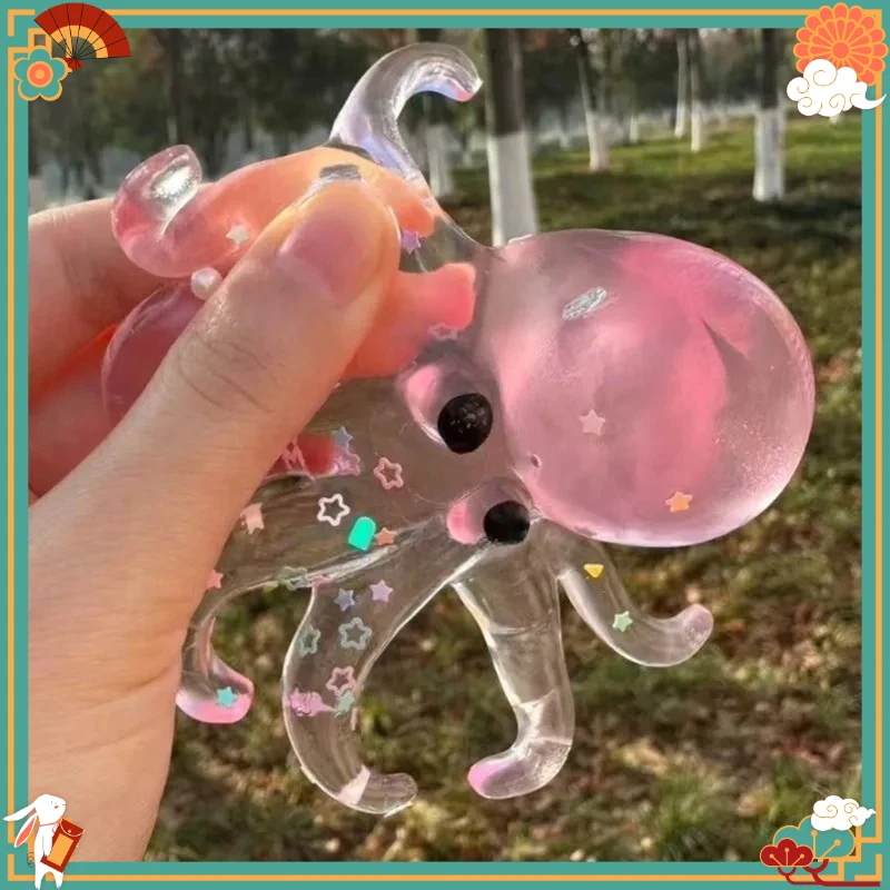 Squishy Ocean Octopus Squeeze Fidget Toy Simulation Stress Relief Slow Rebound Toy Can Be Stretched Sensory Decompression Gift