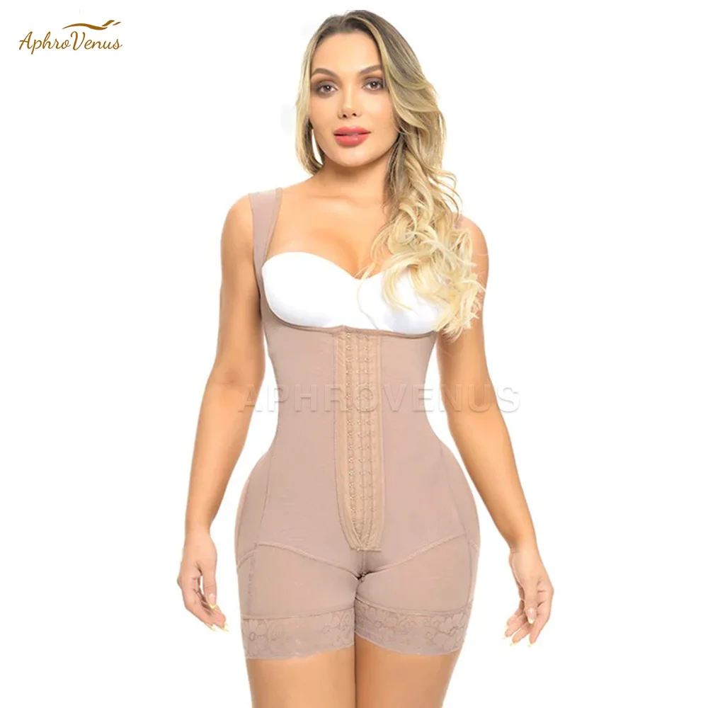 

Fajas Colombianas Moldeadoras High Compression Open Chest Waist Trainer Body Shaper with Bones Sleeveless Hip Lifting Shapewear