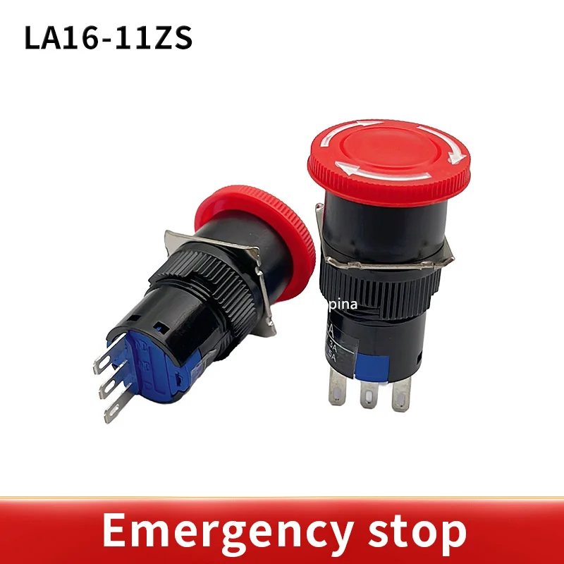 1PCS Red Mushroom DC 30V 3A / AC 250V 1A Emergency Stop Push Button Switch