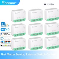 1-10PCS SONOFF MINIR4M Matter Wifi Switch Smart Home Zero Fire Module EWeLink Switch Works With Alexa Amazon Google Home