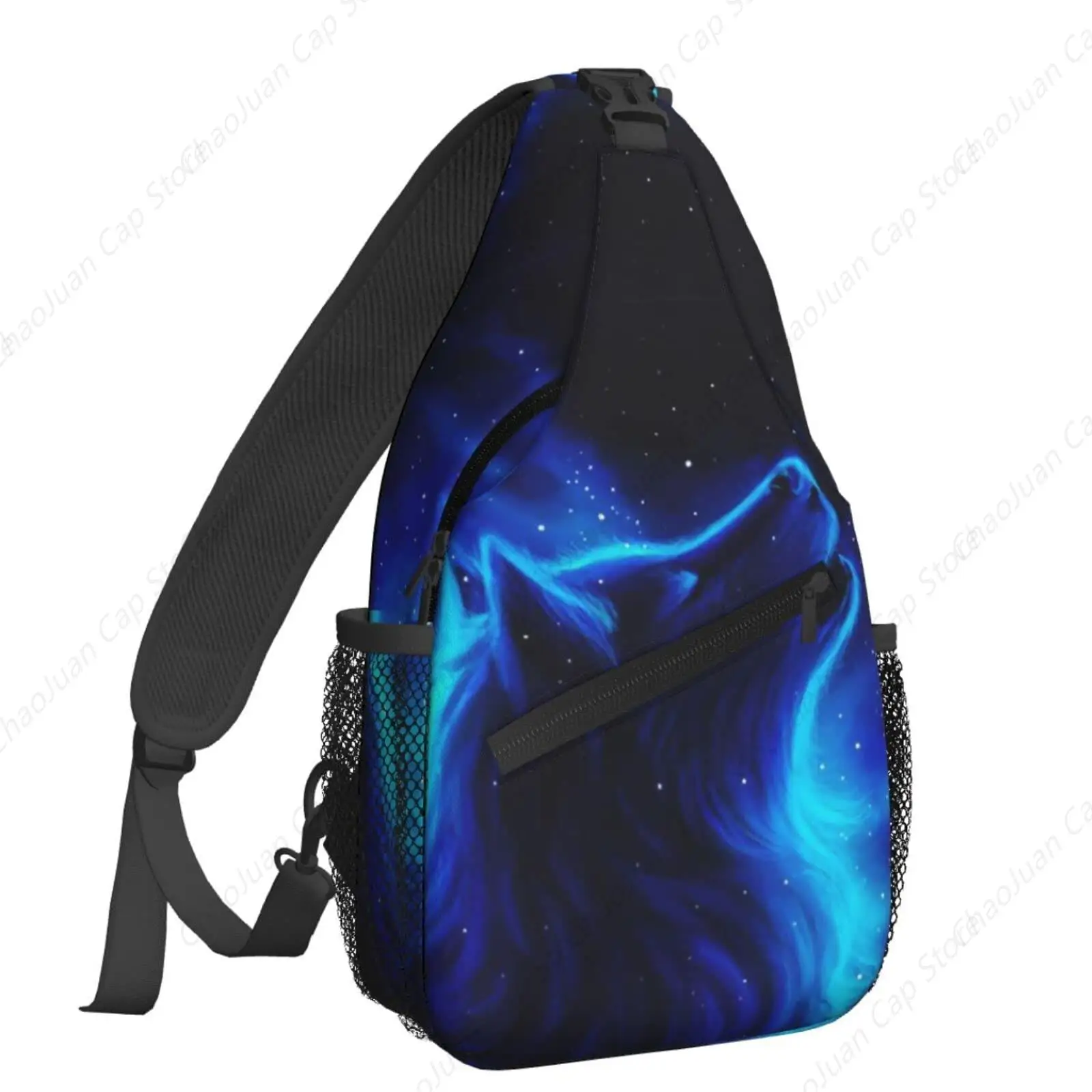 

Galaxy Wolf Sling Bag for Women Crossbody Shoulder Bag Casual Daypack Backpacks Men Chest Bag Gym Cycling Travel Hiking