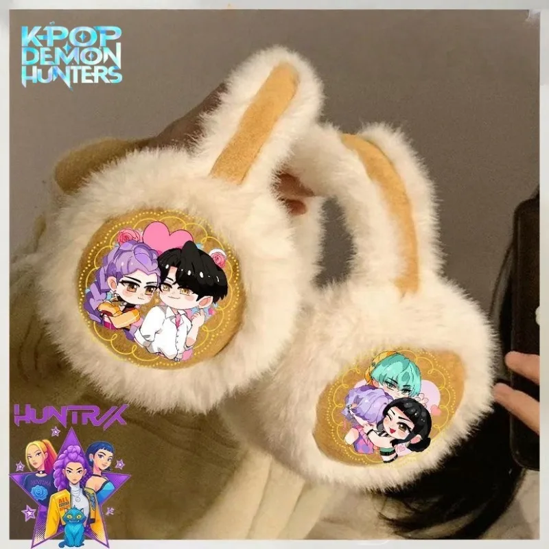 KPop Demon Hunters Cartoon Anime Rumi Mira Zoey Nauszniki dla Dziewczynek Zimowe Modne Słodkie Ciepłe Ochraniacze na Uszy Odporne na Zimno