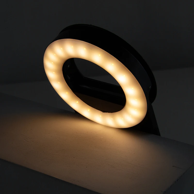 USB Charge Battery Led Selfie Ring Light Mobile Phone Lens LED Selfie Lamp Photography Ringlight For iPhone Samsung Xiaomi Phone