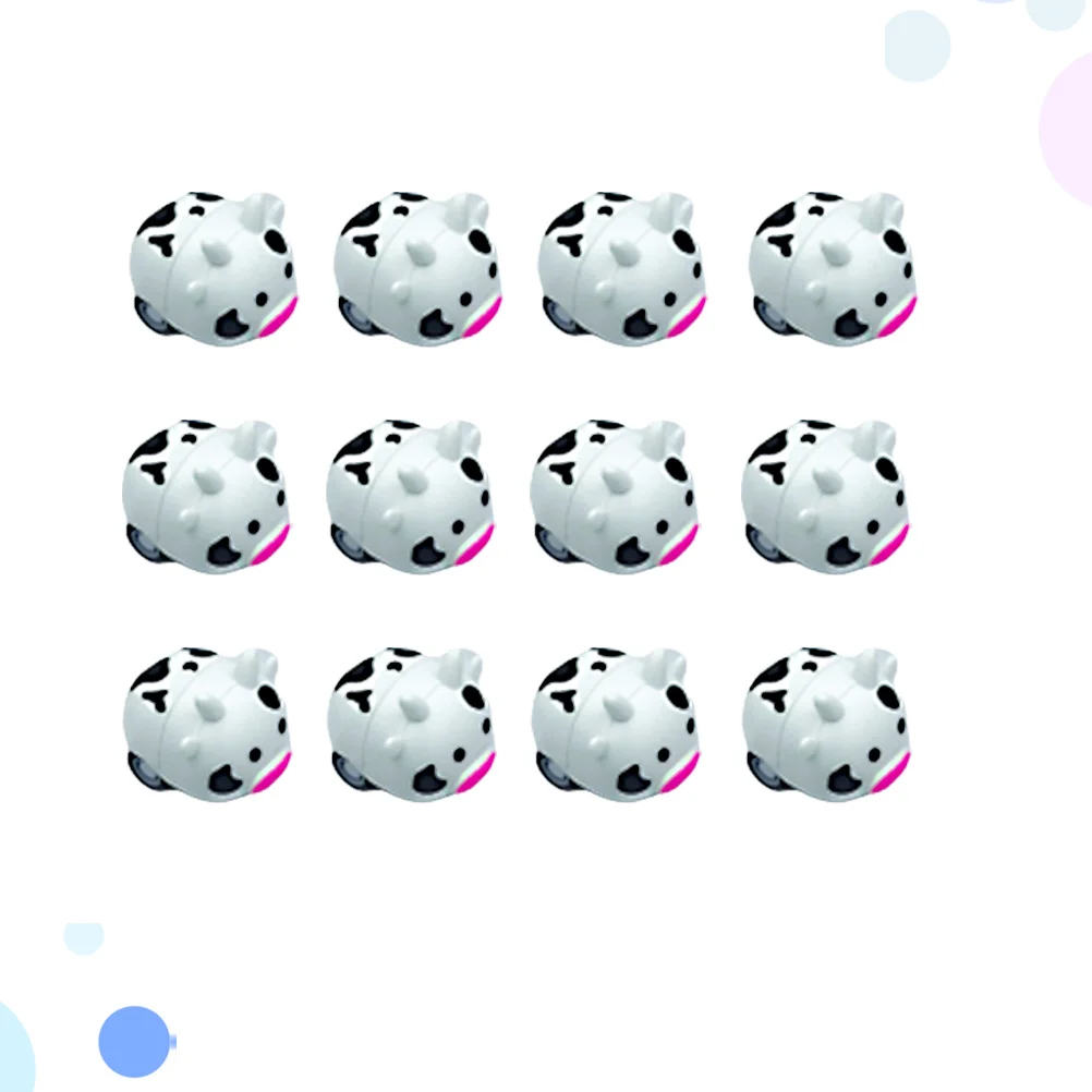 12 قطعة سيارة التراجع للأطفال، نماذج مركبات الجمود على شكل حيوانات كرتونية، سيارة صغيرة لصالح حفلات الأطفال، غير عن بعد #1