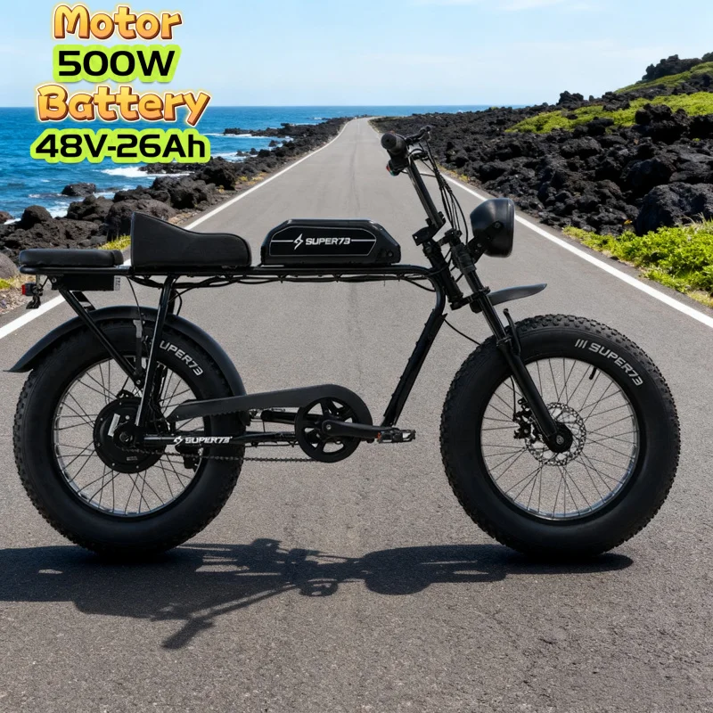

20-inch 4.0 wide tire retro electric bicycle 500W brushless motor 48v26ah battery wide wheel snow tire mountain off-road E-bike
