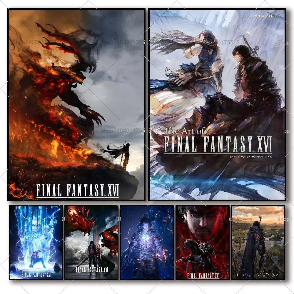 Final Fantasy XVI Game  Posters High Quality Self-adhesive Wall Art Decorations Color Prints Sticky