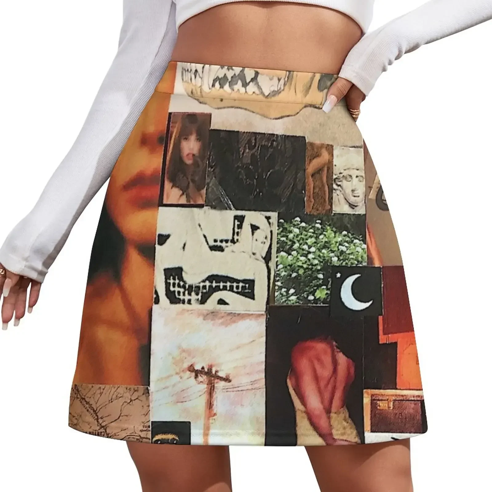 

“Fire and Rain” collage art design Mini Skirt Skirt pants new in dresses korean luxury clothing