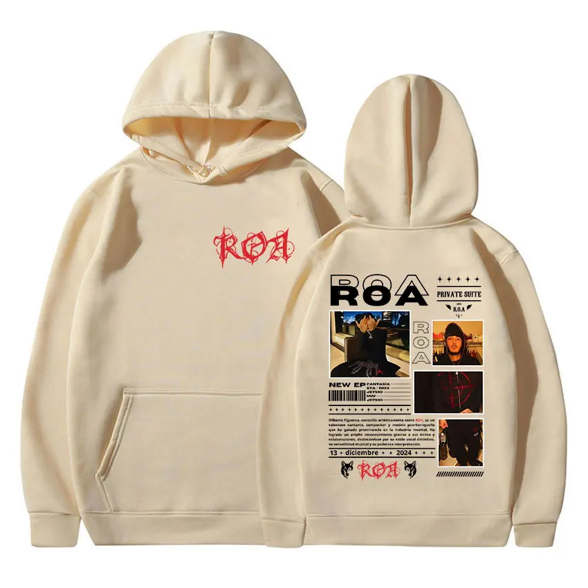 Rapper ROA Tour Album Graphic Merch Hoody Men Clothing Rock Hip Hop Gothic Pullover Sweatshirt Fashion Retro Long Sleeve Hoodies