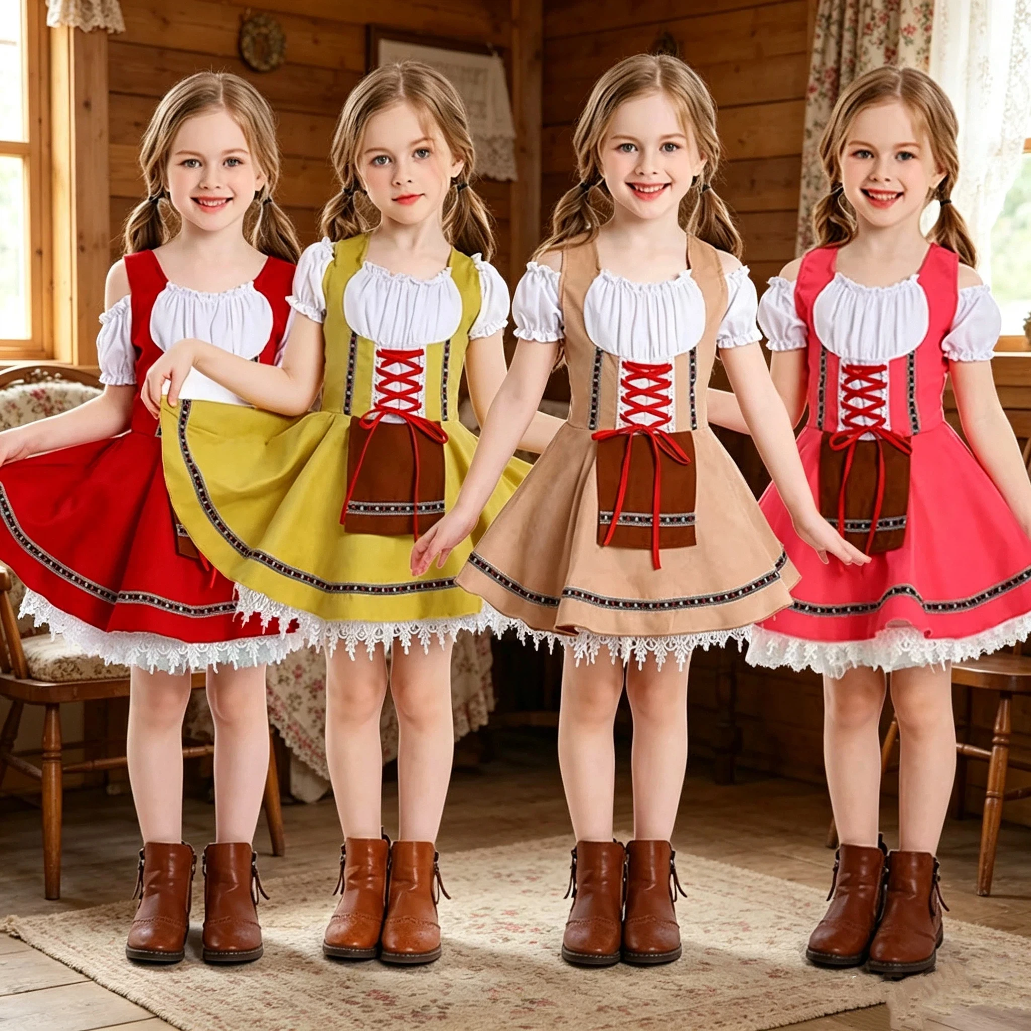 Festival Party Beer Halloween Carnival Enfant Cospaly Dress Oktoberfest Costumes German Oktoberfest Dresses Enfants