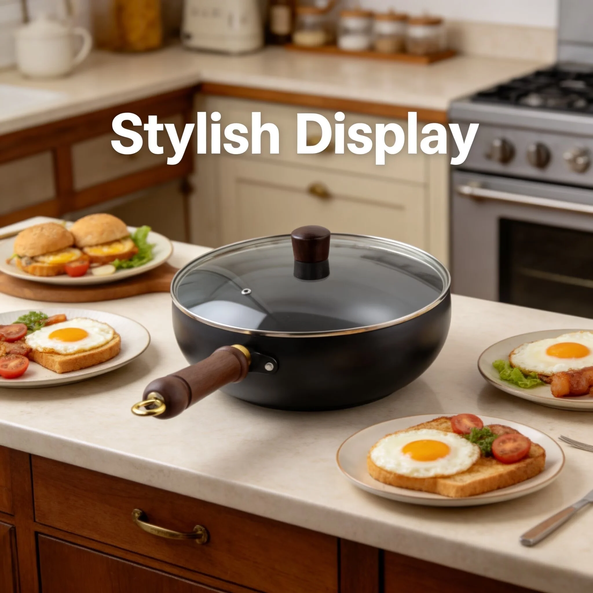 

Pot-bellied wok household cooking non-stick wok Zhangqiu cooker special for gas stove induction cooker.